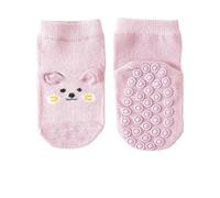 Chaussettes douces pour bébé avec de jolis motifs de dessin animé, pour les tout-petits, respirantes, confortables pour apprendre à marcher en intérieur, convient aux enfants de 0 à 5 ans, lilas, 1-3