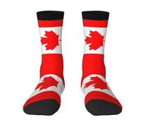 Chaussettes drapeau canadien pour homme et femme, douces, respirantes, flexibles et confortables avec un design élégant, meilleur cadeau, 3 noir, Taille unique