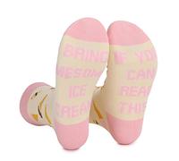 Chaussettes Drôles Homme et Femme Chaussettes Fantaisie Coton Cadeau drôle Chaussette Rigolotes avec le mot If you can read this, bring me BACOG, POPCORN, TACOS, SUSHI, PIZZA, DONUTS (ICECREAN)