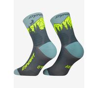 Chaussettes Dynafit Traverse Mid gris foncé jaune ultra - 39-42