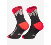 Chaussettes Dynafit Traverse Mid noir rouge vif - 39-42