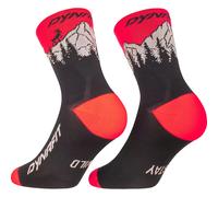 Dynafit - Traverse Mid - Chaussettes de running - EU 35-38 - black out / ultra coral