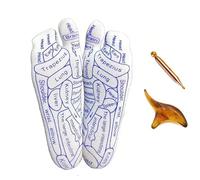 Chaussettes Ease Relief pour femme, Chaussettes d'acupression pour soulager la fatigue avec accessoires, Kit de réflexologie plantaire avec outil de massage (A, Femme)