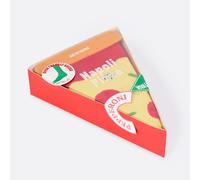 EAT MY SOCKS - Chaussettes originales et amusantes - Design de tranches de pizza - Chaussettes hautes - Confort et durabilité - Idéal pour les hommes et les femmes - Tailles 36 à 45-1 paire