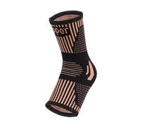 Chaussettes élastiques de sport pour soutien de compression - Manchon respirant pour tendinite, arthrite, course à pied, entorse, récupération - Noir et marron - M