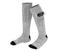 Chaussettes électriques, Chaussettes chauffantes pour temps froid alimentées par batterie 4000mAh pour hommes et femmes, chauffe-pieds pour l'équitation en plein air, le camping, la randonnée, la moto