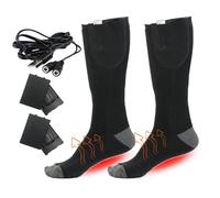Chaussettes électriques | Chaussettes d'hiver avec 3 niveaux de chauffage | Accessoires de sport pour adultes, personnes âgées, cyclisme, camping, randonnée, activités extérieures
