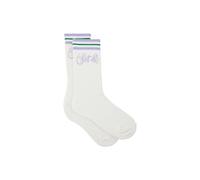 Chaussettes en coton avec écriture - Tennis - TU - Ecru - Femme - Etam