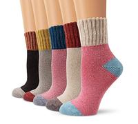 Chaussettes en laine, chaussettes femme Moliker chaussettes hiver vintage doux chaud pour hiver (5003), Multicolor, Taille unique-Lot de 5