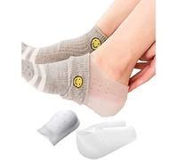 Chaussettes en silicone pour augmenter la hauteur, semelle intérieure rembourrée pour talons dissimulés, respirantes, guérissent les talons secs fissurés, adaptées pour hommes et femmes