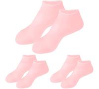 Chaussettes en silicone pour pieds, lot de 2 paires, chaussettes hydratantes à forte élasticité pour zones sèches, taille unique, soin spa intensif pour une peau lisse