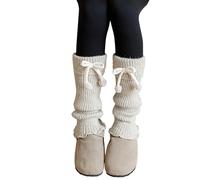 Chaussettes en tricot côtelé pour enfants avec nœuds tendance très douces et chaudes pour les jours froids. Manches extensibles qui restent en place Chaussettes pour enfants lavables, kaki, taille