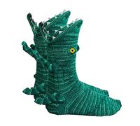 Chaussettes en tricot crocodile, chaussettes fantaisie de Noël à large ouverture 3D, chaussettes en forme d'animal pour femme et homme, crocodile, taille unique