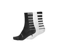 Chaussettes endura coolmax noir blanc lot de 2 paires