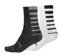 Chaussettes Endura Coolmaxｮ Stripe (x2) Noir