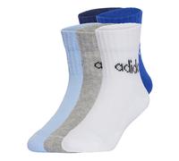 adidas Chaussettes cheville Linear Kids 5 paires Bleu foncé/Bleu royal/Bleu fluo/Gris moyen 5-6 ans