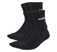 Adidas Chaussettes de sport Linear Crew - 6 paires rembourrées - Noir/Blanc - 34-36