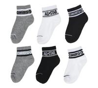 Chaussettes enfant Converse CHN Basic Wordmark Quarter (x6) Gris 4/5 ans