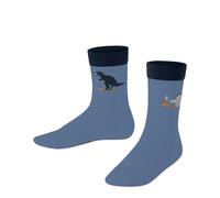 FALKE Dinosaurs K So coton fantaisie 1 paire, Chaussettes Mixte Enfant, Bleu Smoky Blue 6045, 31-34