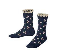 FALKE Ditsy Flowers K So coton fantaisie 1 paire, Chaussettes Mixte enfant, Bleu Space Blue 6116, 27-30