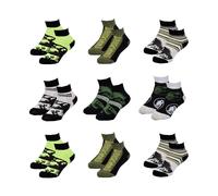 Chaussettes Enfant Jurassic World Fantaisie -Assortiment Modèles Photos Selon Arrivages- Pack De 9 Paires Sneaker Boys