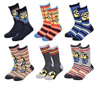 Chaussettes Enfant Licence Moi, Moche Et Mechant Fantaisie -Assortiment Modèles Photos Selon Arrivages- Pack De 6 Paires Garçon