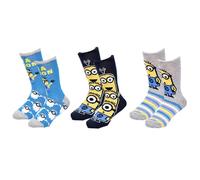 Chaussettes Enfant Licence Moi, Moche Et Mechant Fantaisie -Assortiment Modèles Photos Selon Arrivages- Pack De 3 Paires Garçon