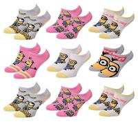 Chaussettes Enfant Licence Moi, Moche Et Mechant Fantaisie -Assortiment Modèles Photos Selon Arrivages- Pack De 9 Paires Sneaker Girls