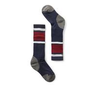 Smartwool Kids' Wintersport Full Cushion Stripe OTC Socks Unisex-Youth, Deep Navy, M