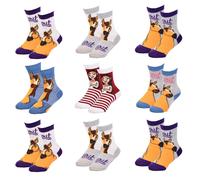 Chaussettes Enfant Spirit Fantaisie -Assortiment Modèles Photos Selon Arrivages- Pack De 9 Paires Girls