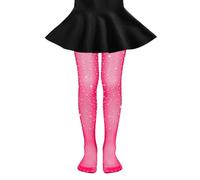 Chaussettes Enfants - Collants Résille pour Fille Bas Résille Collants À Paillettes Bling Legging en Maille Strass Évider Collants pour Noël Dress Up Party (6-12 Years)