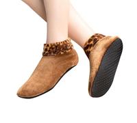 Chaussettes Enfants Hiver antidérapantes Douces en Polaire pour garçons et Filles Chaudes et Confortables idéales pour la Maison et Le lit#Mieux adaptées pour Un Usage intérieur (Coffee, 4-7 Years)