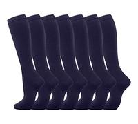 Chaussettes Epaisse Femme - Chaussettes de Compression Médicales 7 Paires pour Améliorer la Circulation Sanguine Soutien Genou Haute Performance pour Course Athlétisme Cyclisme