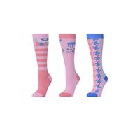 Chaussettes équitation enfant Dublin (x3) Rose TU