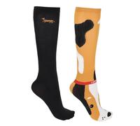 Chaussettes équitation femme QHP Gift Box Stable Buddy (x2) Noir 35/38
