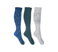 Chaussettes équitation HKM Florida (x3) Bleu 39/42