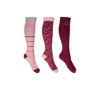 Chaussettes équitation HKM Miami (x3) Rose 39/42