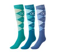 Chaussettes équitation Kavalkade Mix (x3) Bleu 39/42