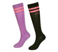 Chaussettes équitation Kentucky Horsewear stripes (x2) Violet 35/40