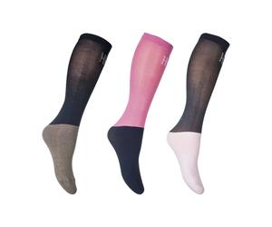 Chaussettes équitation microcotton HKM (x3) Rose 41/43
