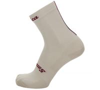 Chaussettes Santini x Eroica Quiete blanc bordeaux - M-L
