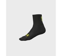 Chaussettes Estivales Q-Skin 14CM Route 2.0 Noir/Jaune Fluo Ale Vêtements