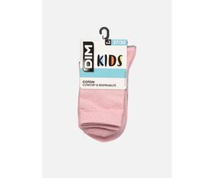 Chaussettes et collants Dim Lurex Coton Style Mi-Chaussettes X2 pour Enfant 31 - 34 Rose