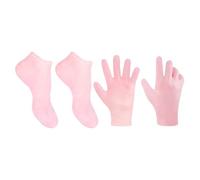 Chaussettes Exfoliantes Hydratantes en Sebs pour Mains et Pieds, 1 Set | Rose, Usage Nuit et Saison Sèche, Aide à Garder L’hydratation, Peau Plus Lisse et Confort