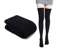 Chaussettes Extra Longues,Cuissardes Chaussettes Hautes,Chaussettes de Genoux Longues,Chaussette Haute Femme,Cuisse Chaussettes Dessus du Genou Haut Bas de Démarrage Jambières pour Filles et Femmes