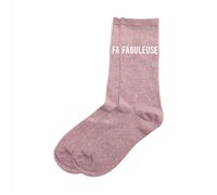 STC Chaussettes Fabuleuse - Femme Rose poudré paillettes scintillantes Taille unique 36-42