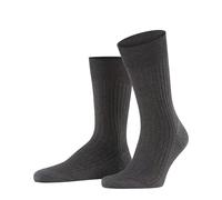 FALKE Bristol Pure M So laine unies 1 paire, Chaussettes Homme, Gris Anthracite Melange 3080, 41-42