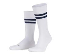 Falke Chaussettes Dynamic U So en coton fantaisie, 1 paire, mixte, Blanc 39-41