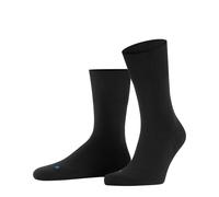 Falke Chaussettes Run U Sso coton unies – 1 paire – Mixte – Noir (Black 3000) – 39-41