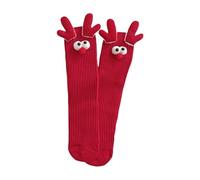 Chaussettes fantaisie amusantes en coton pour enfants, garçons et filles, Rouge, One Size
